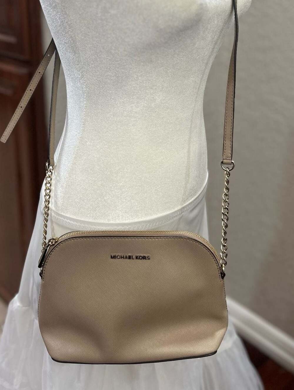Michael Kors Cindy Dome Saffiano Leather Crossbody Bag